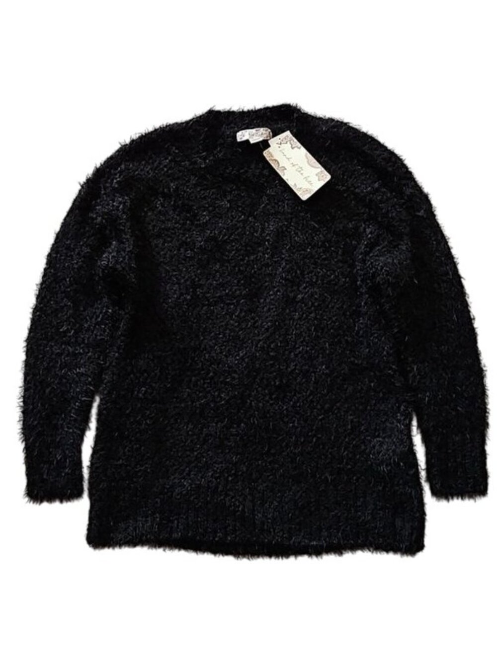 Band of the Free Eyelash Fuzzy Sweater Oversized Size Small New Stretch Fall